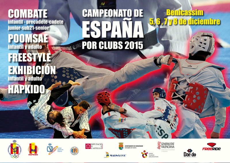 6 Medallas Campeonato de  ESPAÑA TAEKWONDO 2015 Benicassim